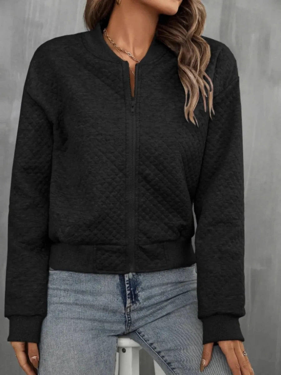 Zip Up Long Sleeve Jacket - Wow Store