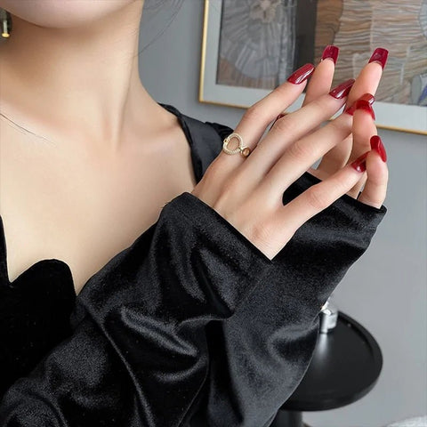 Zircon Circle Open Ring For Woman - Wow Store