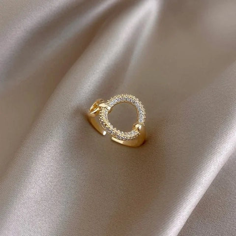 Zircon Circle Open Ring For Woman - Wow Store