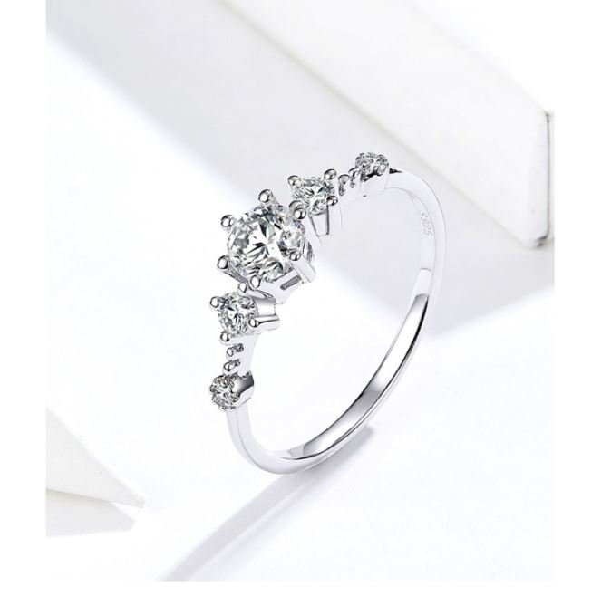 Zircon Platinum-Plated Statement Ring - WowStore.live